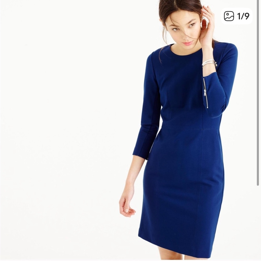 J. Crew - 3/4 Sleeve Stretch Sheath Dress.